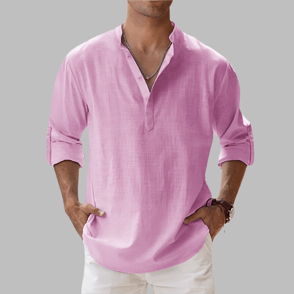 Men's Linen Shirt — Breathable Relaxed Summer Fit