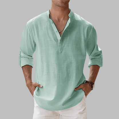 Men's Linen Shirt — Breathable Relaxed Summer Fit