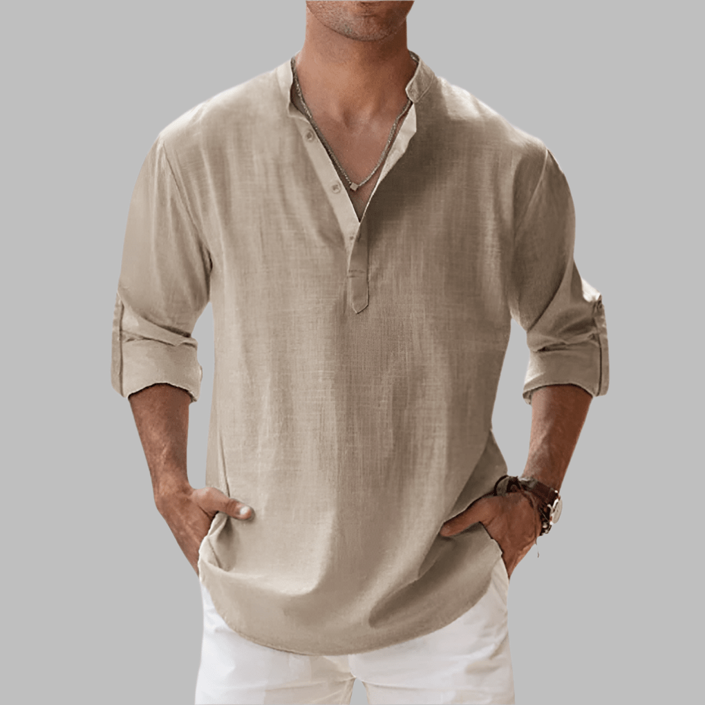 Men's Linen Shirt — Breathable Relaxed Summer Fit