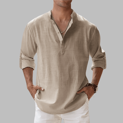 Men's Linen Shirt — Breathable Relaxed Summer Fit