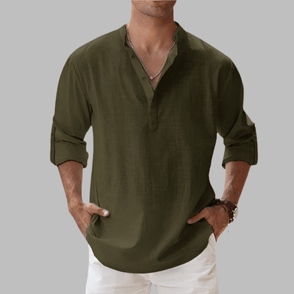 Men's Linen Shirt — Breathable Relaxed Summer Fit