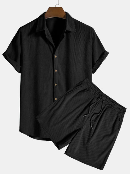 Men's Short-Sleeve Set — Breathable Summer Two-Piece