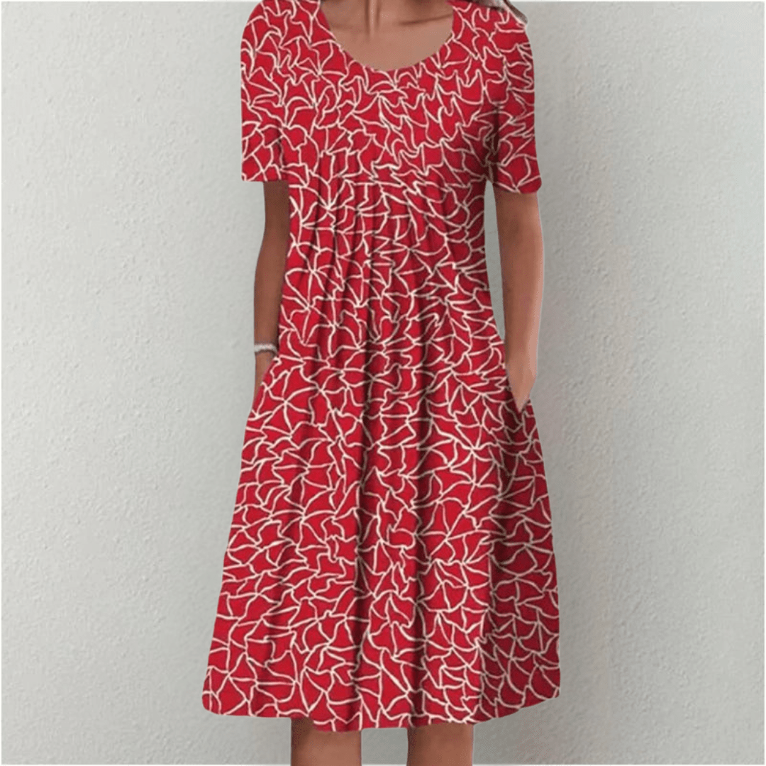 Floral Midi Dress — Casual A-Line Everyday Style