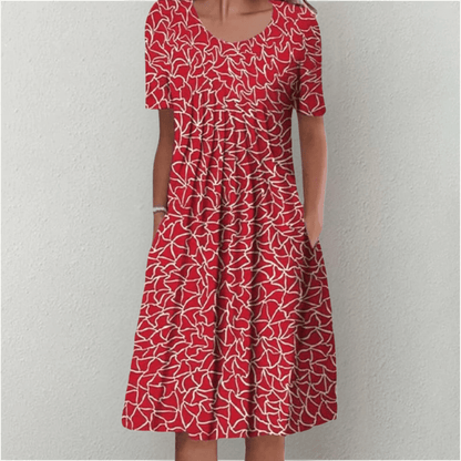 Floral Midi Dress — Casual A-Line Everyday Style