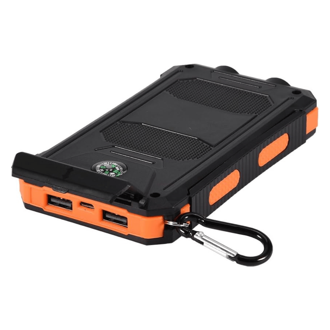 Solar Power Bank 20000mAh with LED Torch & Compass