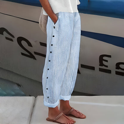 Comfy Straight Pants with Side Pockets