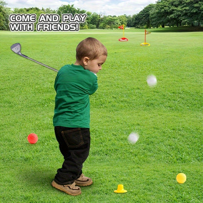 Kids Golf Set — Adjustable Clubs with Holes & Balls
