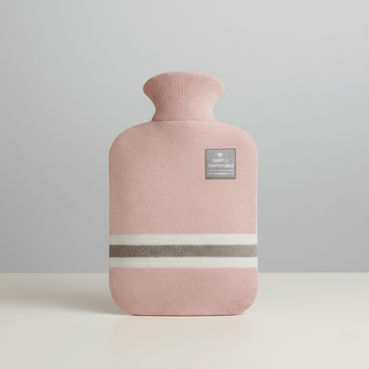 XL 2L Hot Water Bottle with Knit Cover — 8h Lasting Heat