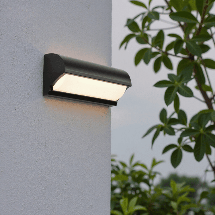 Black LED Outdoor Wall Lamp — Modern Design