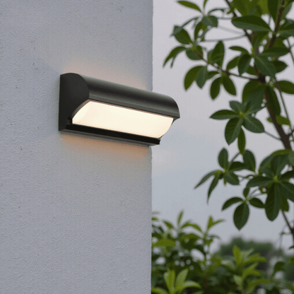 Black LED Outdoor Wall Lamp — Modern Design