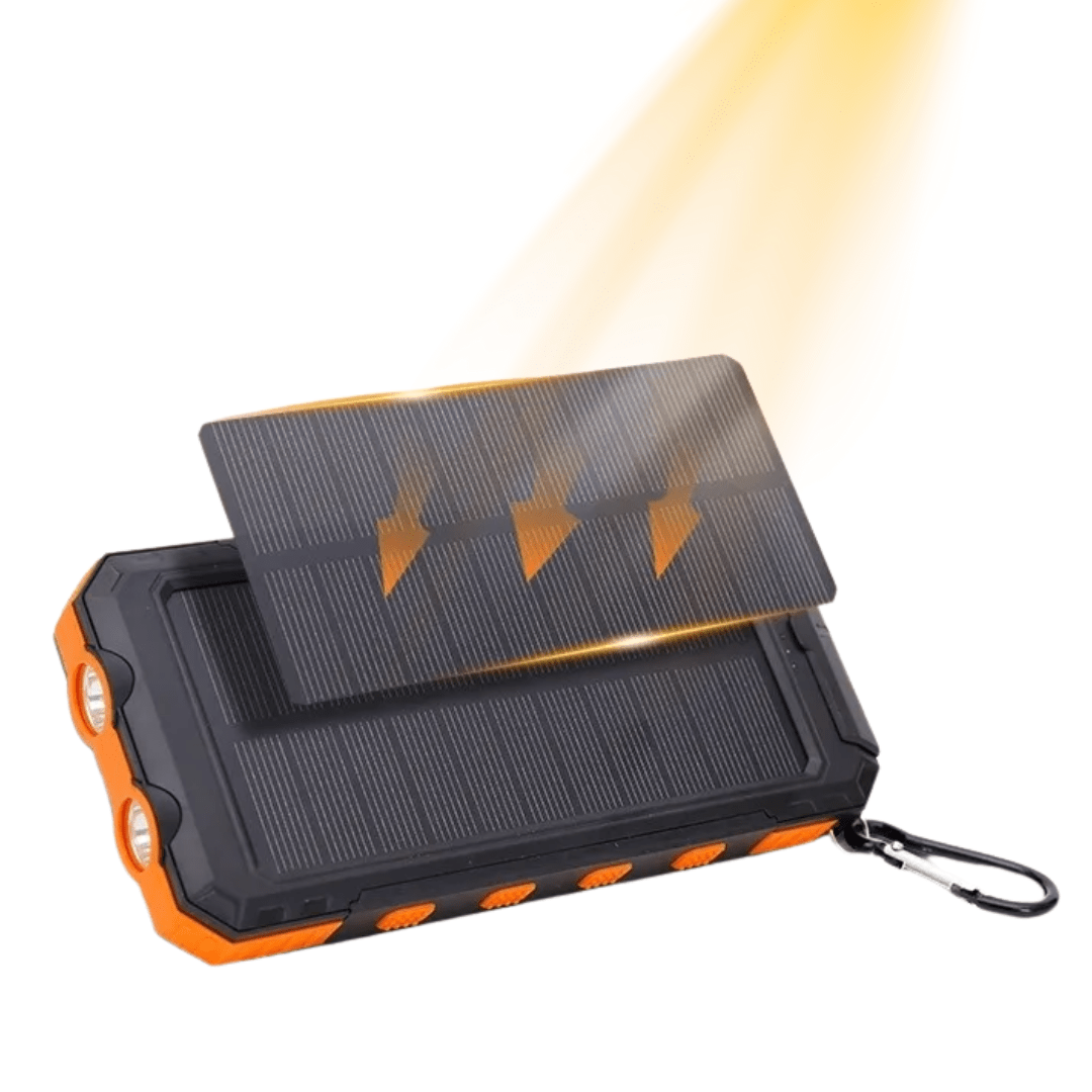 Solar Power Bank 20000mAh with LED Torch & Compass