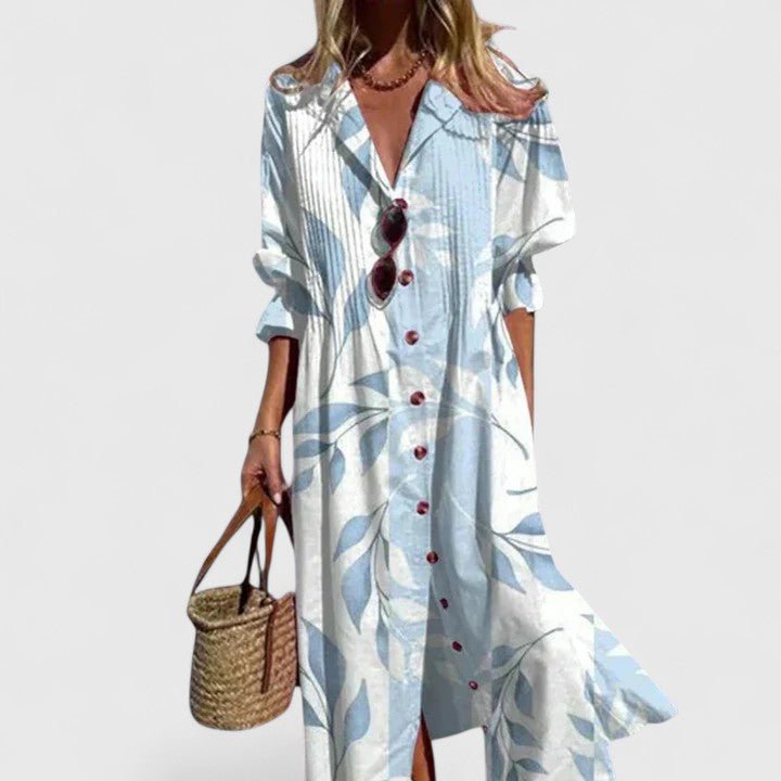 Boho Midi Dress — Colorful Print Flowy Fit
