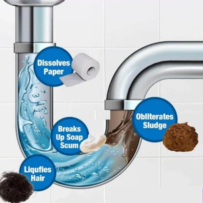 Drain Cleaner Powder — Unclog Pipes and Stop Odors