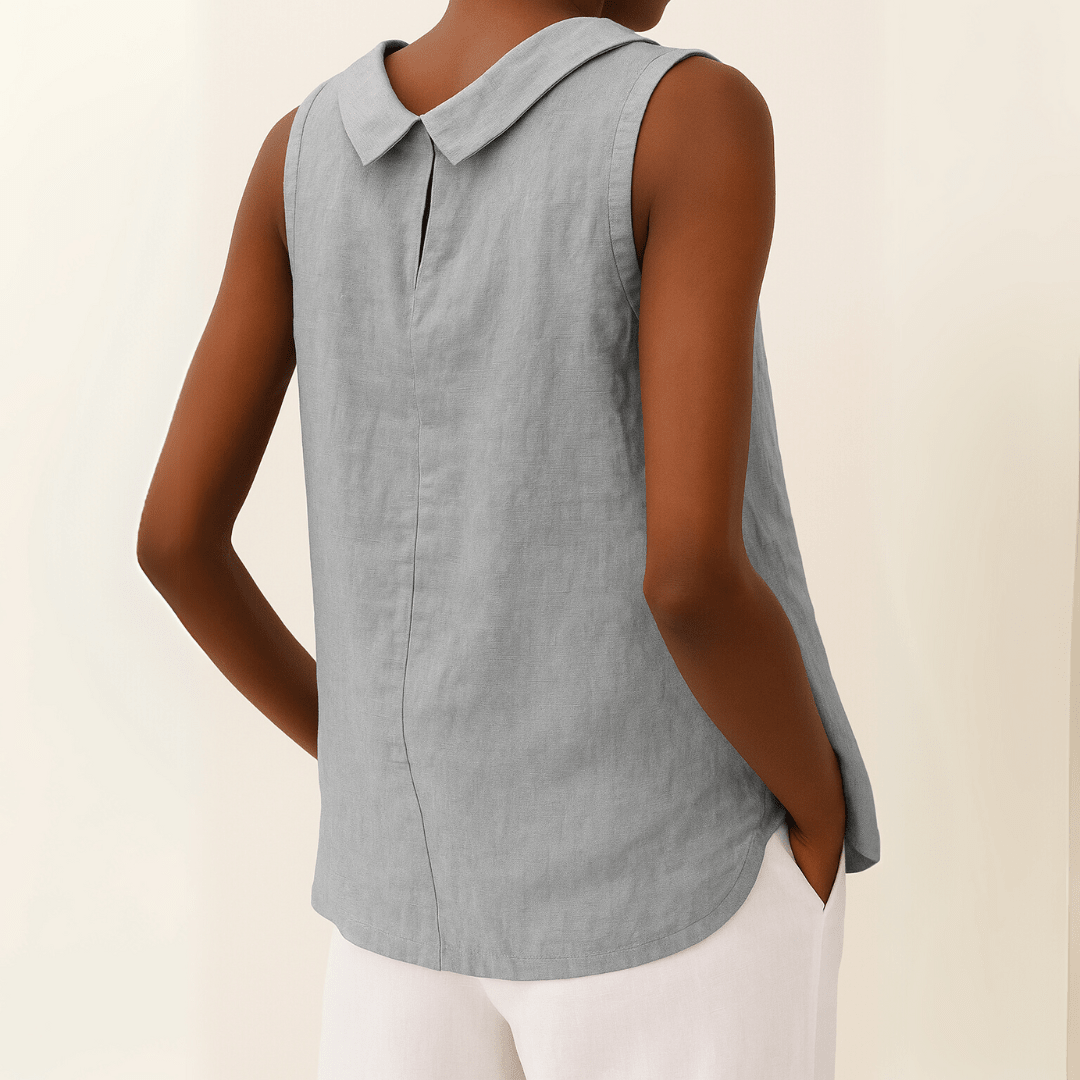 Sleeveless Roll-Neck Top — Elegant Flattering Fit