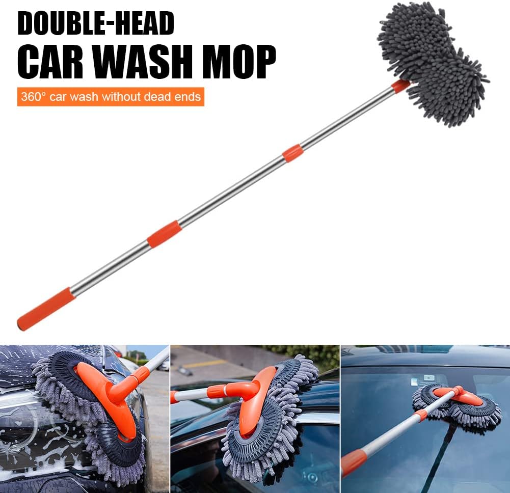 Telescopic Car Brush — Extendable 360° Head