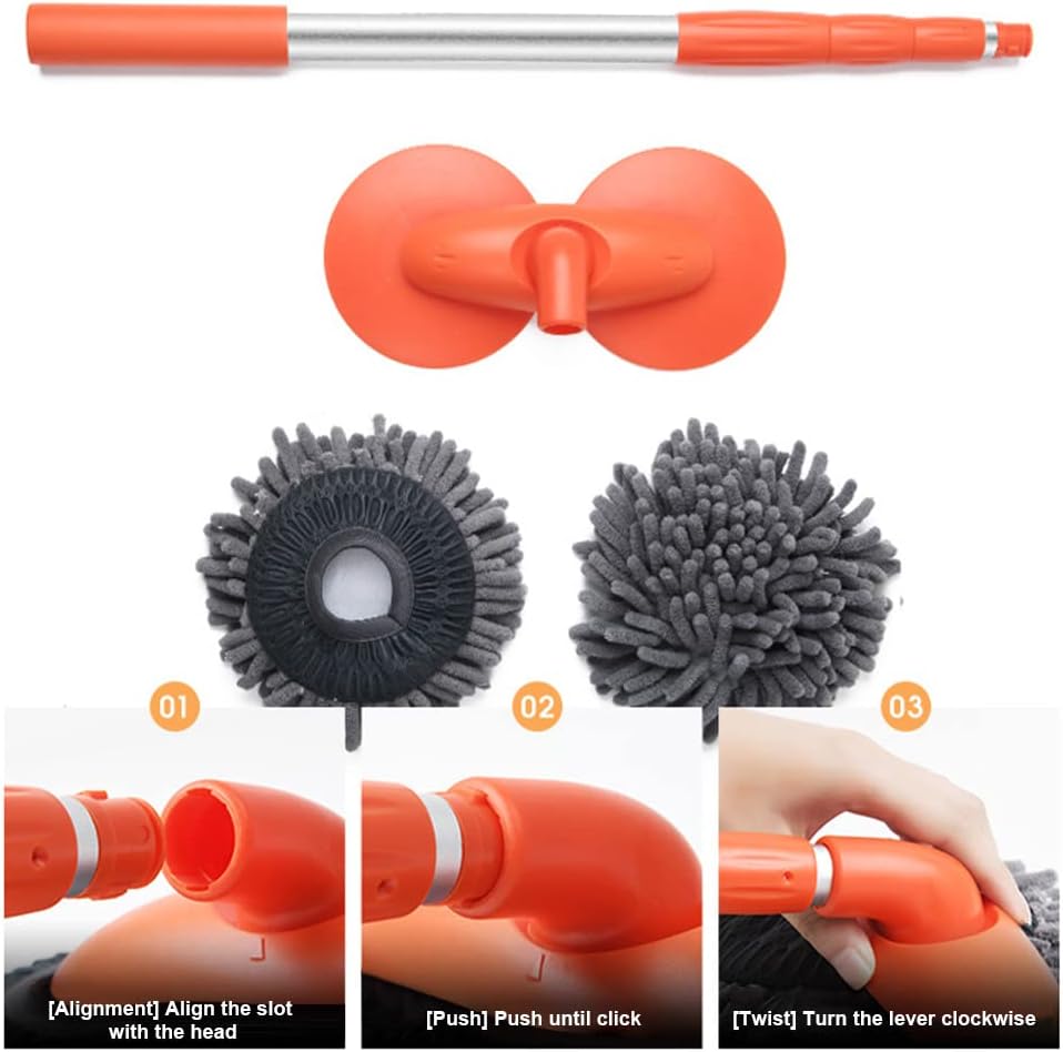 Telescopic Car Brush — Extendable 360° Head