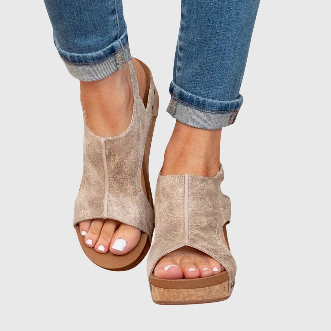 Orthopedic Wedge Sandals — Adjustable Strap Comfort