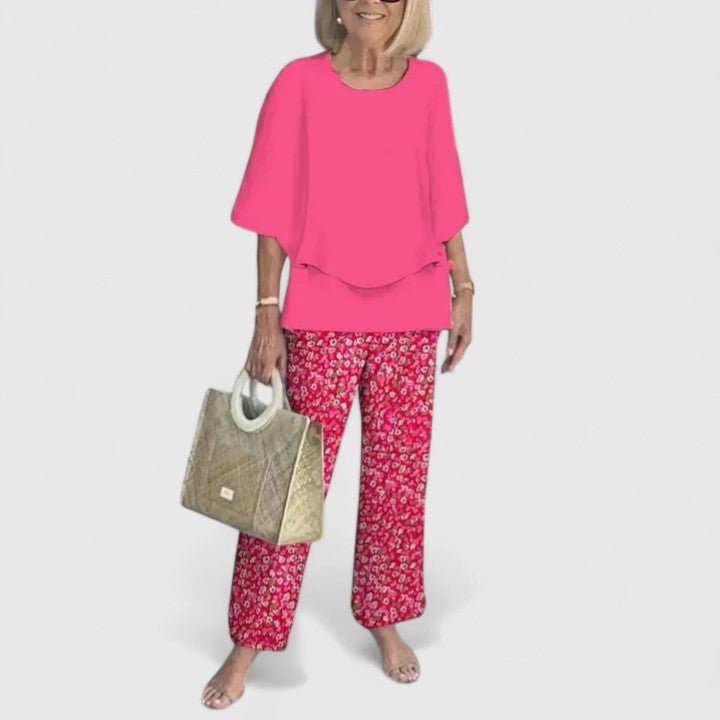 Two-Piece Outfit Set — Elegant Top and Trousers