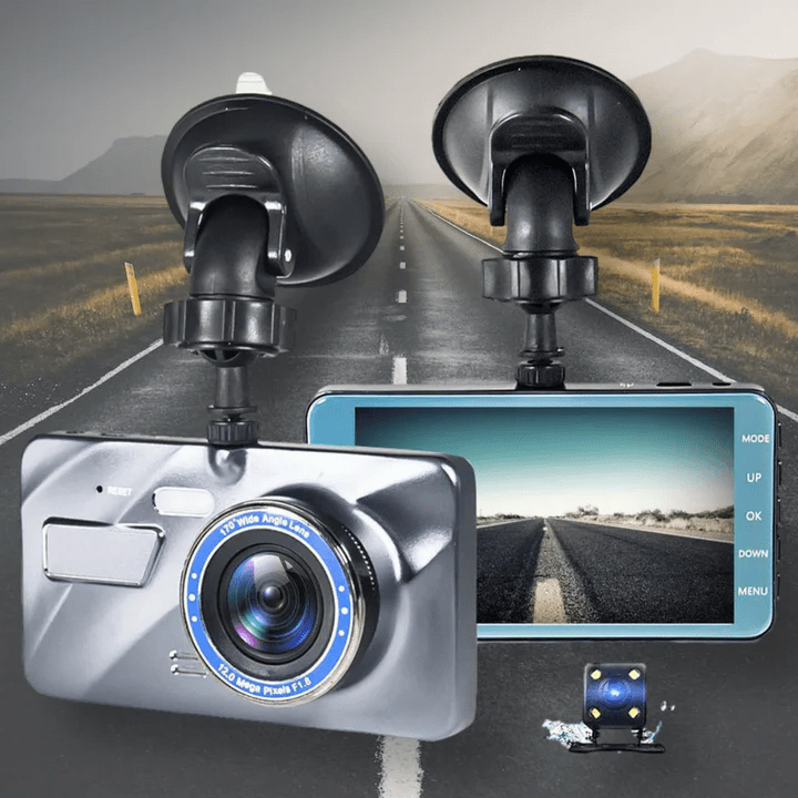 Dual 1080p Dash Cam — Front & Rear, 170° IPS Display