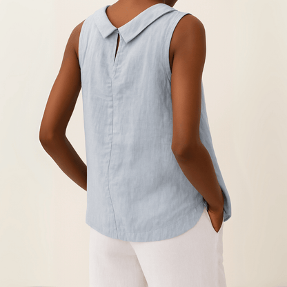 Sleeveless Roll-Neck Top — Elegant Flattering Fit