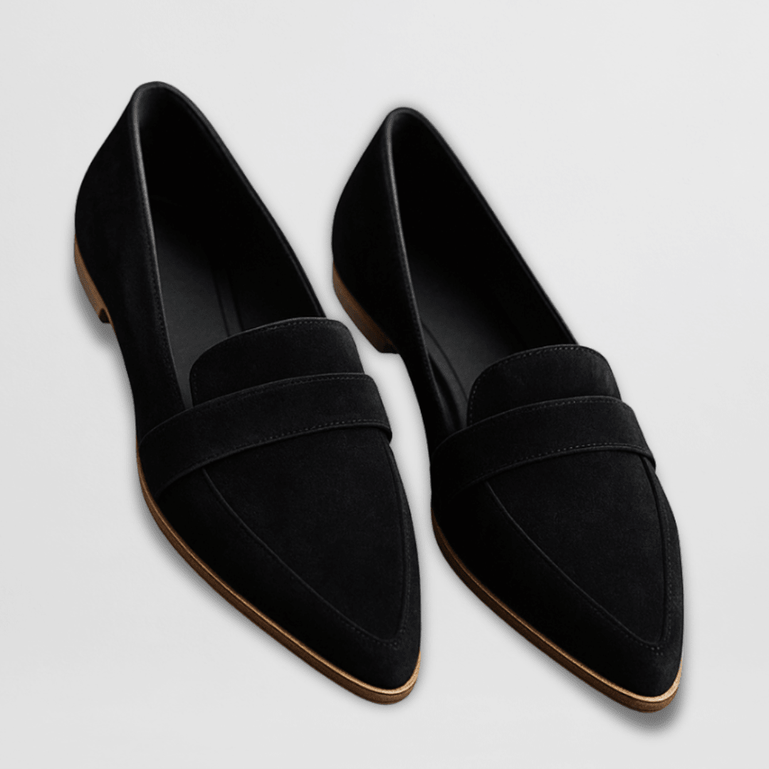 Women's Pointed Suede Loafers — Elegant Slip-On