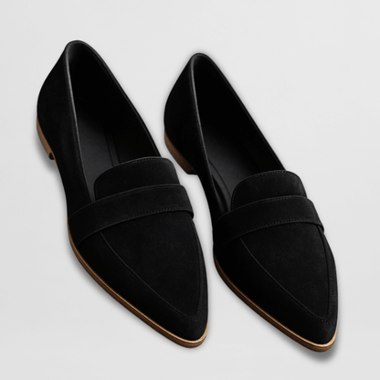 Women's Pointed Suede Loafers — Elegant Slip-On