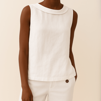 Sleeveless Roll-Neck Top — Elegant Flattering Fit