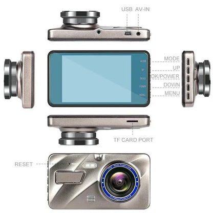 Dual 1080p Dash Cam — Front & Rear, 170° IPS Display