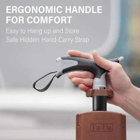 Trekking Pole with Built-In Folding Seat — Rest Anywhere