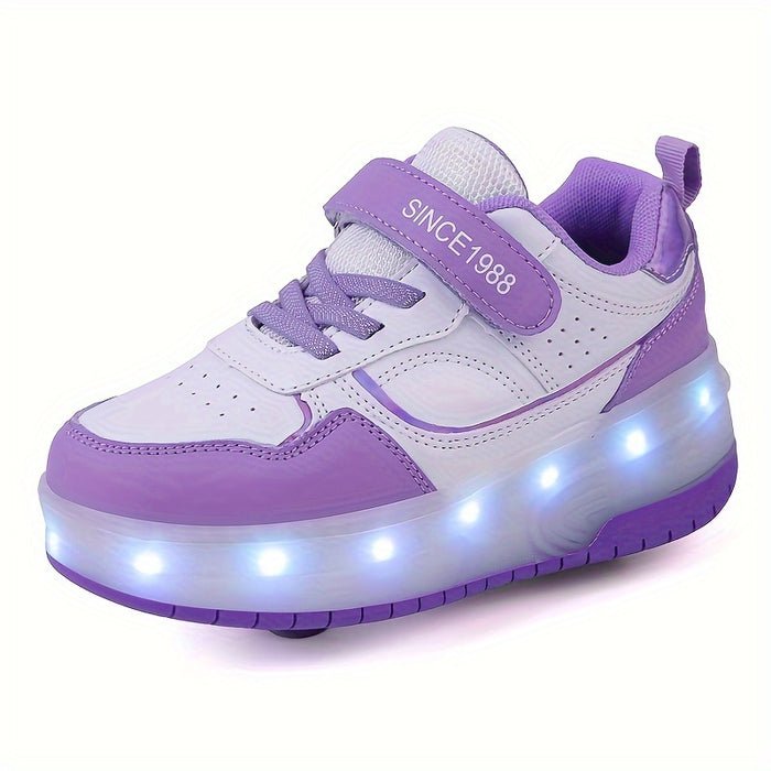 LED Sneakers — Retractable Wheels for Kids