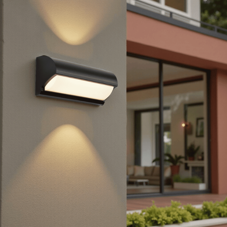 Black LED Outdoor Wall Lamp — Modern Design