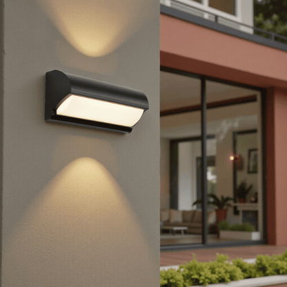 Black LED Outdoor Wall Lamp — Modern Design