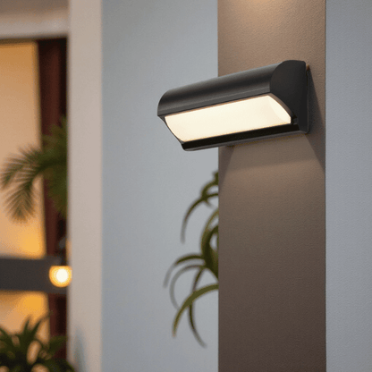 Black LED Outdoor Wall Lamp — Modern Design