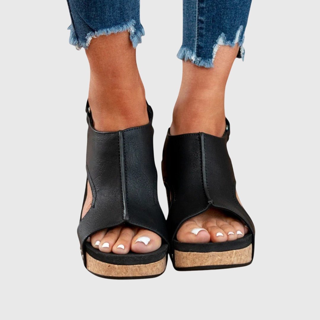 Orthopedic Wedge Sandals — Adjustable Strap Comfort
