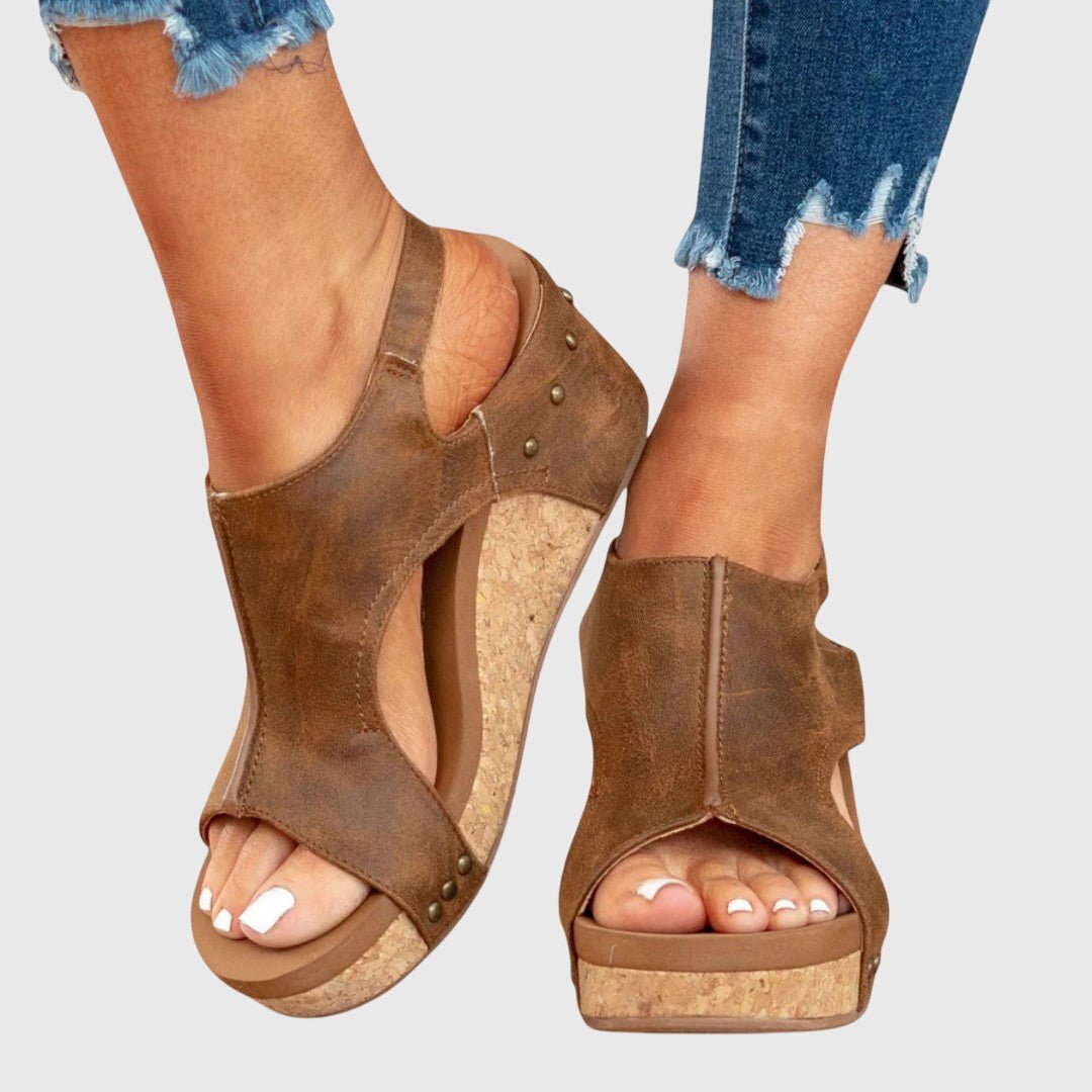 Orthopedic Wedge Sandals — Adjustable Strap Comfort