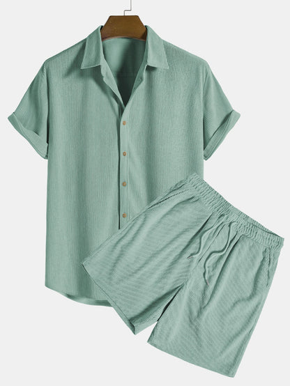 Men's Short-Sleeve Set — Breathable Summer Two-Piece