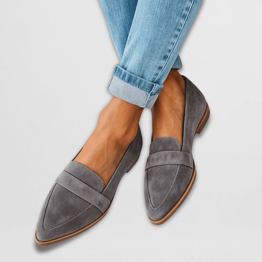 Women's Pointed Suede Loafers — Elegant Slip-On