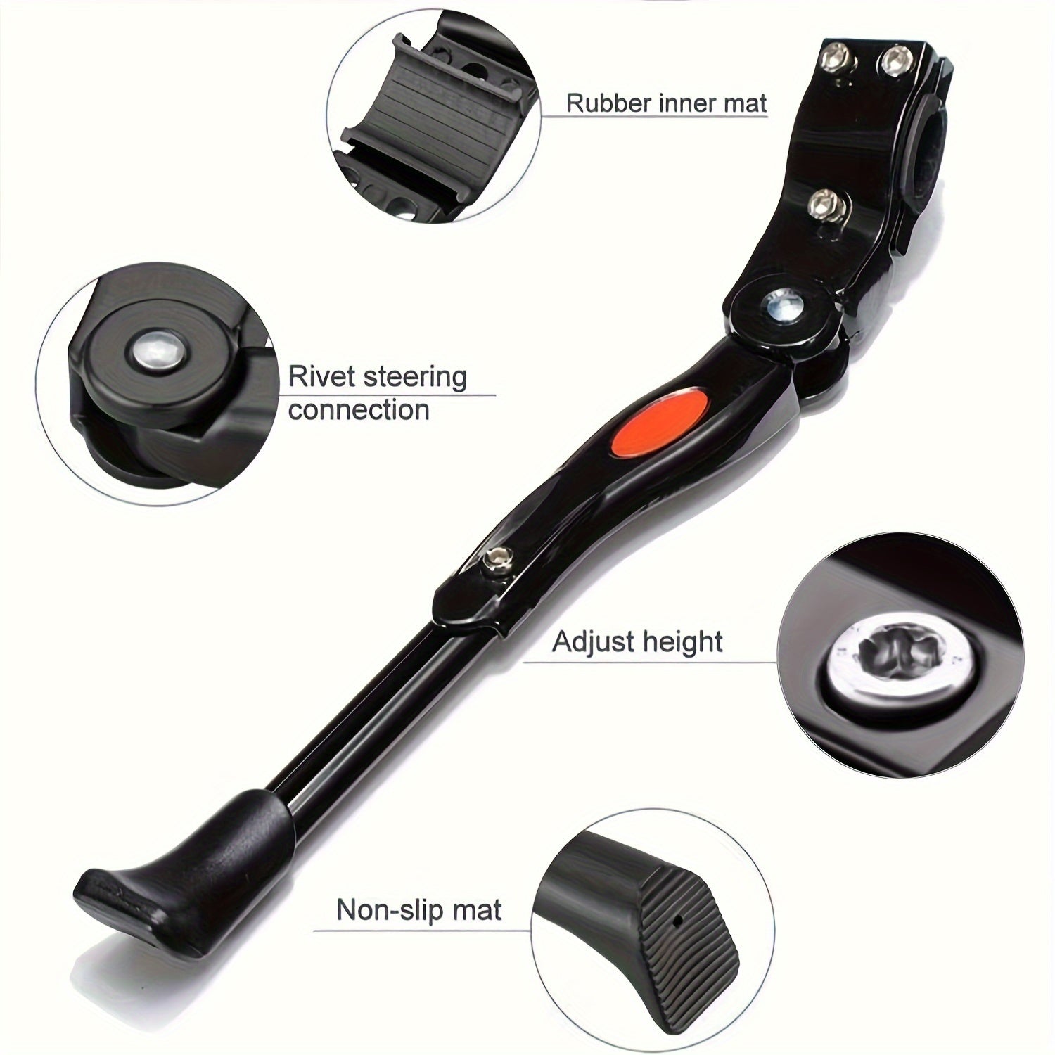 Adjustable Bike Kickstand — Stable Side Stand Support