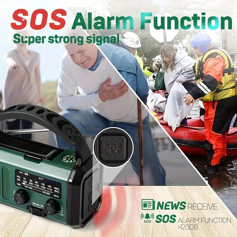 Multifunction Emergency Radio — Solar, Flashlight & USB