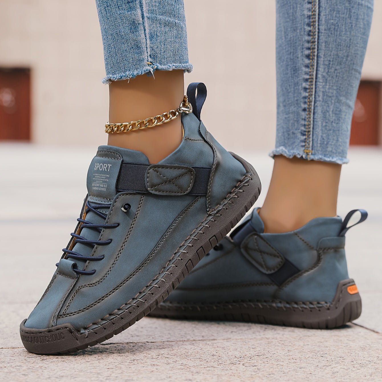 Orthopedic Sneakers with Adjustable Velcro Strap