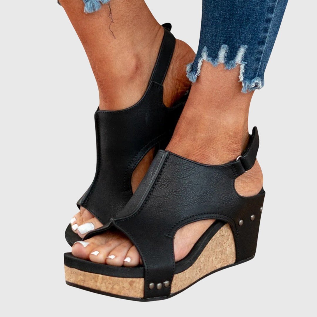 Orthopedic Wedge Sandals — Adjustable Strap Comfort