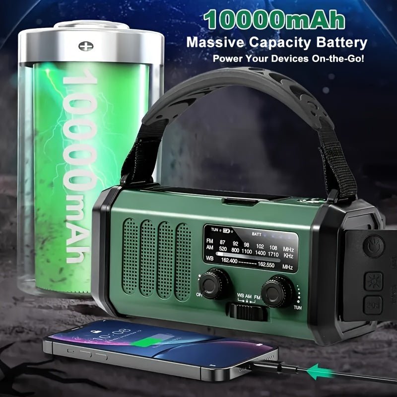 Multifunction Emergency Radio — Solar, Flashlight & USB