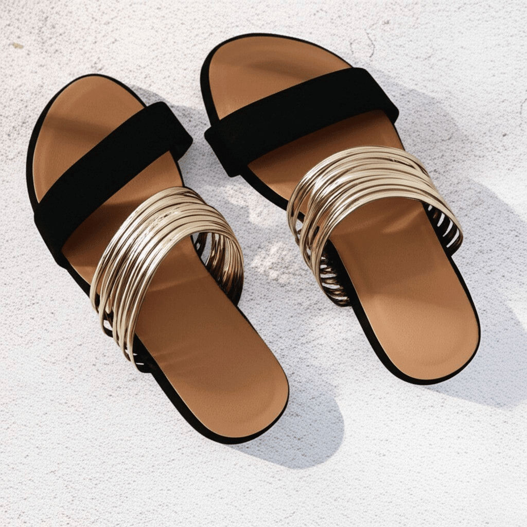 Orthopedic Slip-On Sandals — Cushioned Suede Comfort