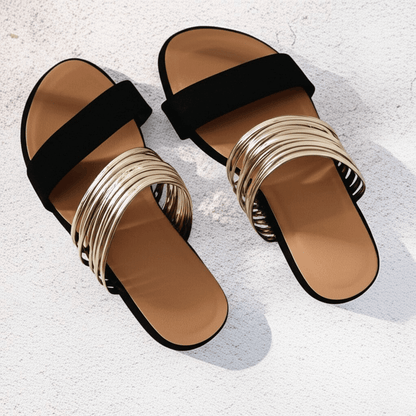 Orthopedic Slip-On Sandals — Cushioned Suede Comfort