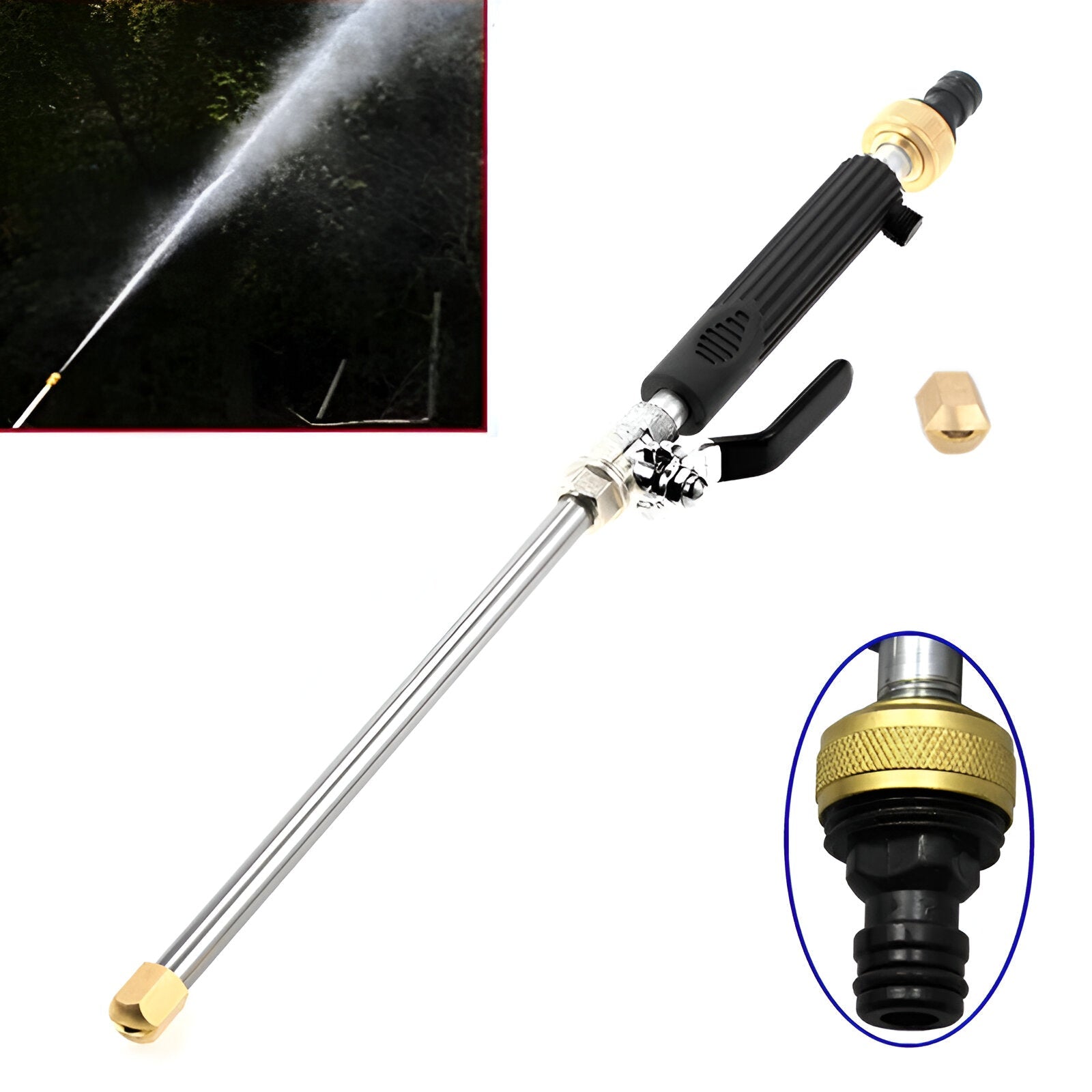 Garden Hose Power Nozzle — High-Pressure Cleaning