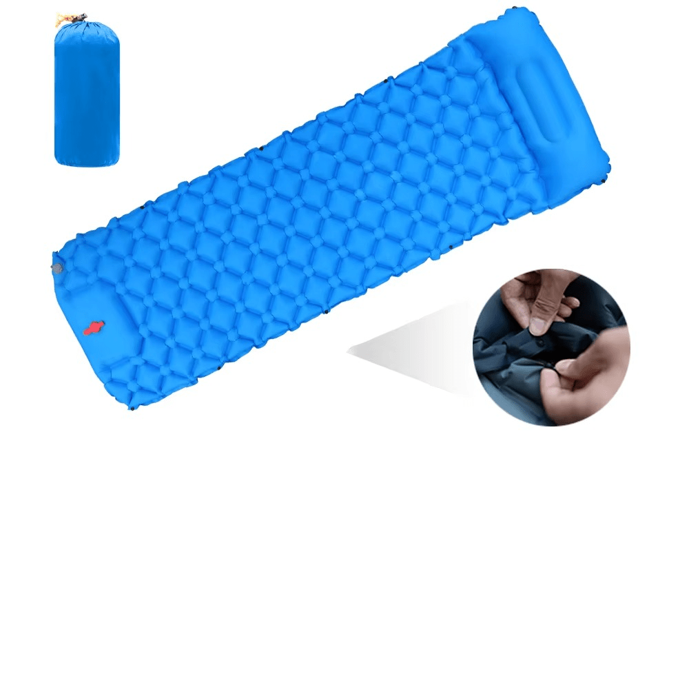 Self-Inflating Camping Pad With Built-In Pillow
