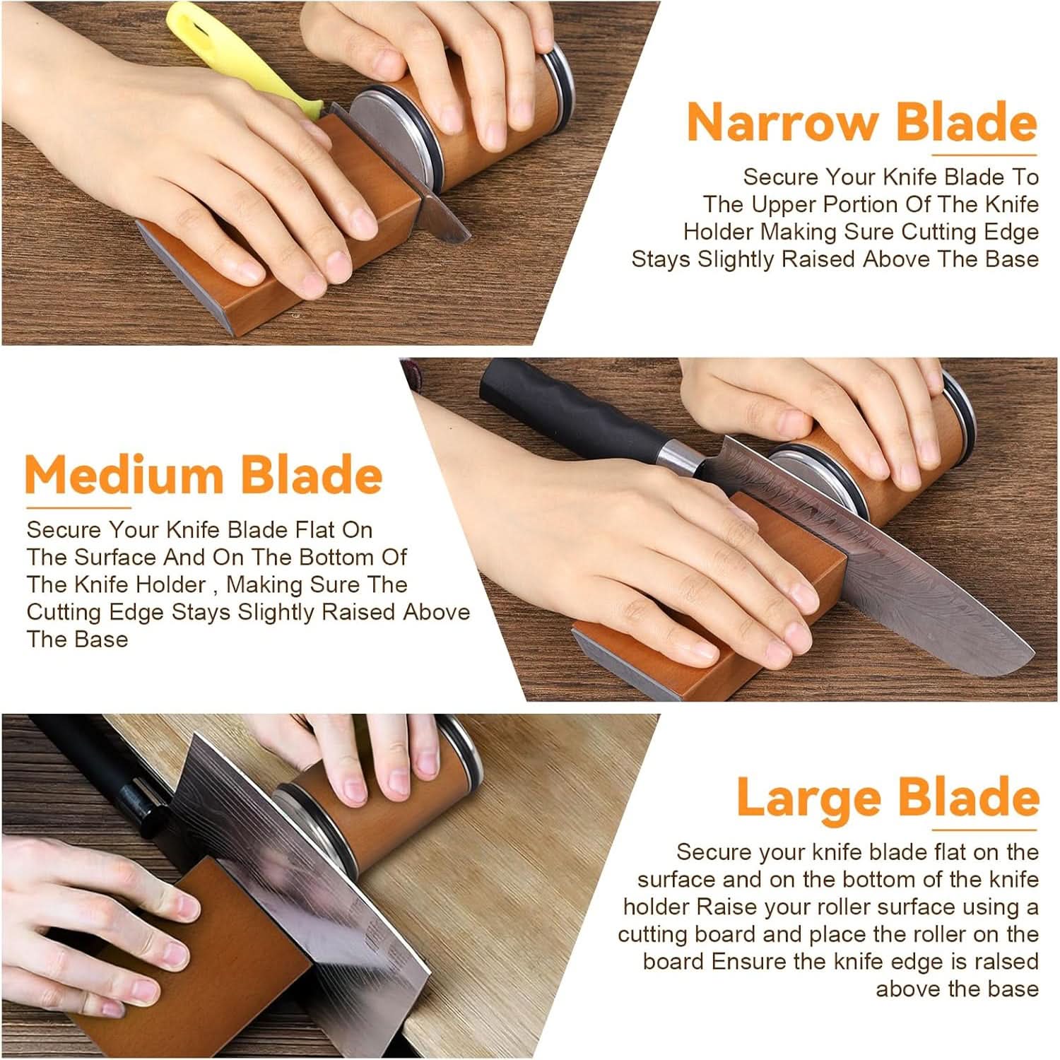 Rolling Knife Sharpener — Diamond Magnetic Guide