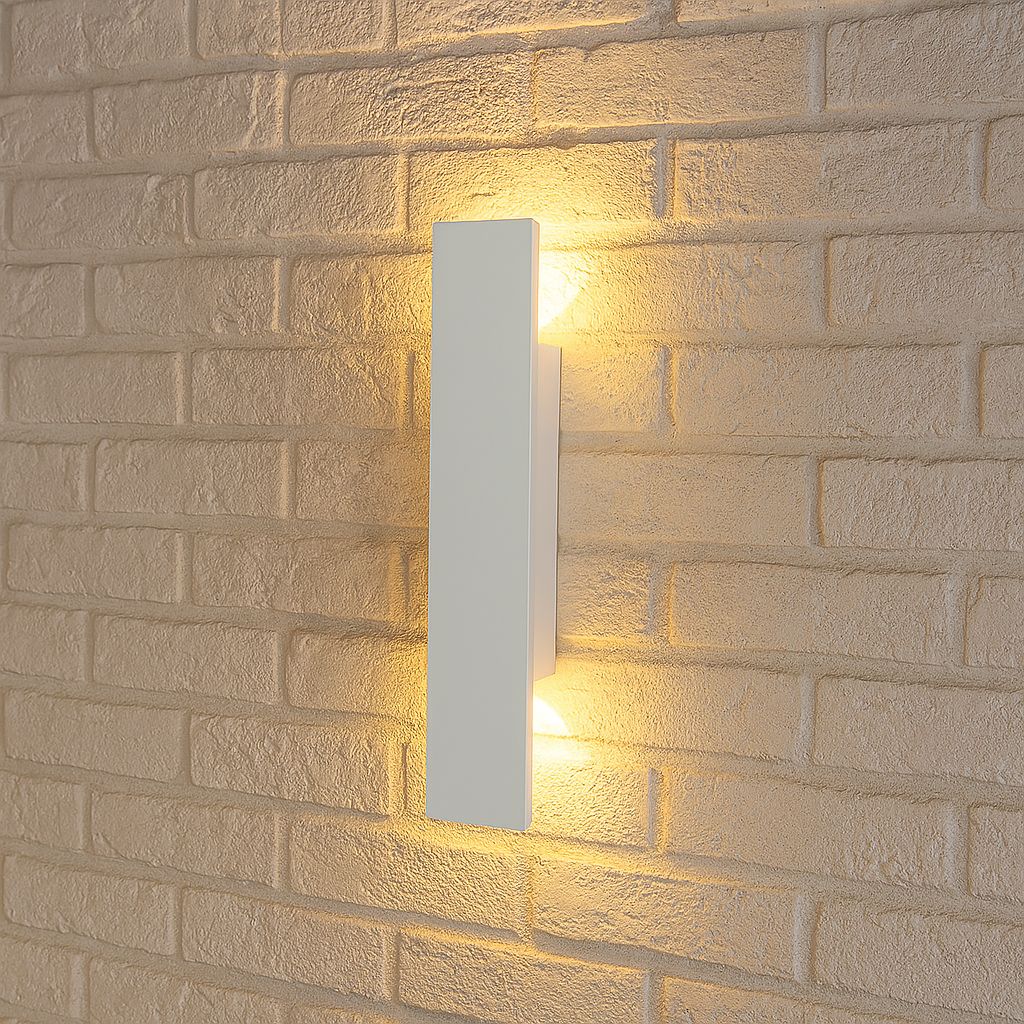 Outdoor LED Wall Light — Weatherproof White Sconce