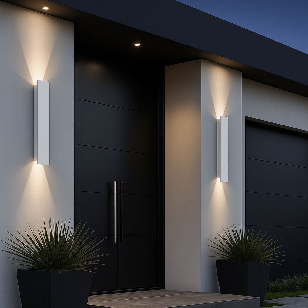 Outdoor LED Wall Light — Weatherproof White Sconce