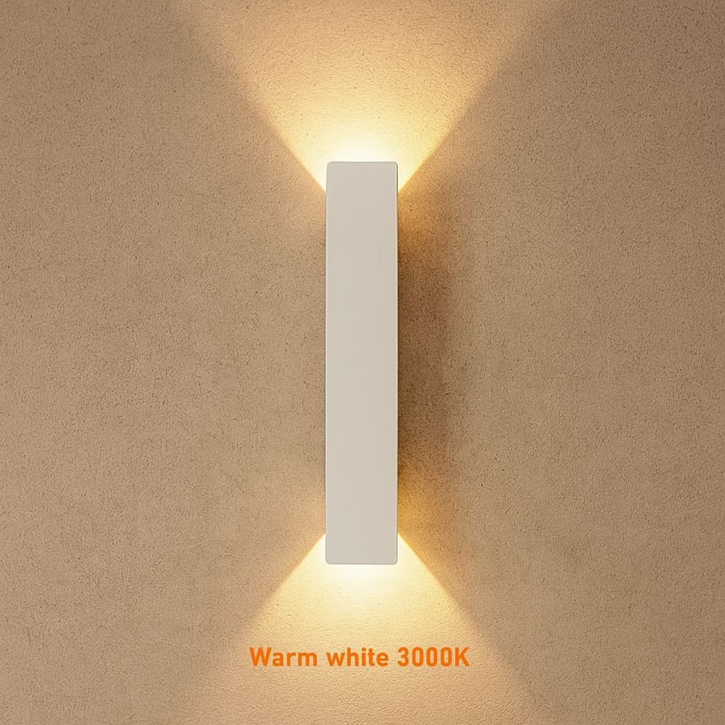 Outdoor LED Wall Light — Weatherproof White Sconce